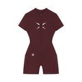 Women's Quarter-Zip Short Sleeve Romper