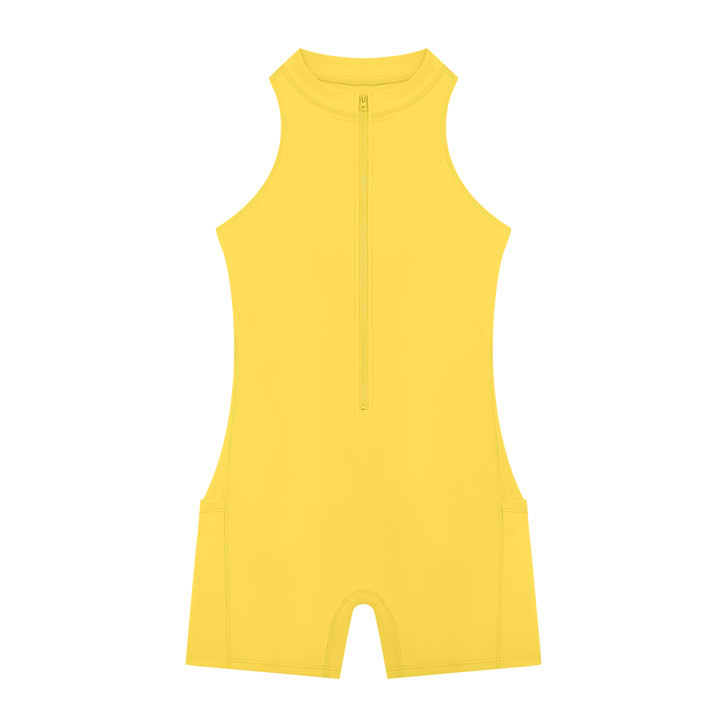 Women’s Quarter-Zip. Yoga Romper