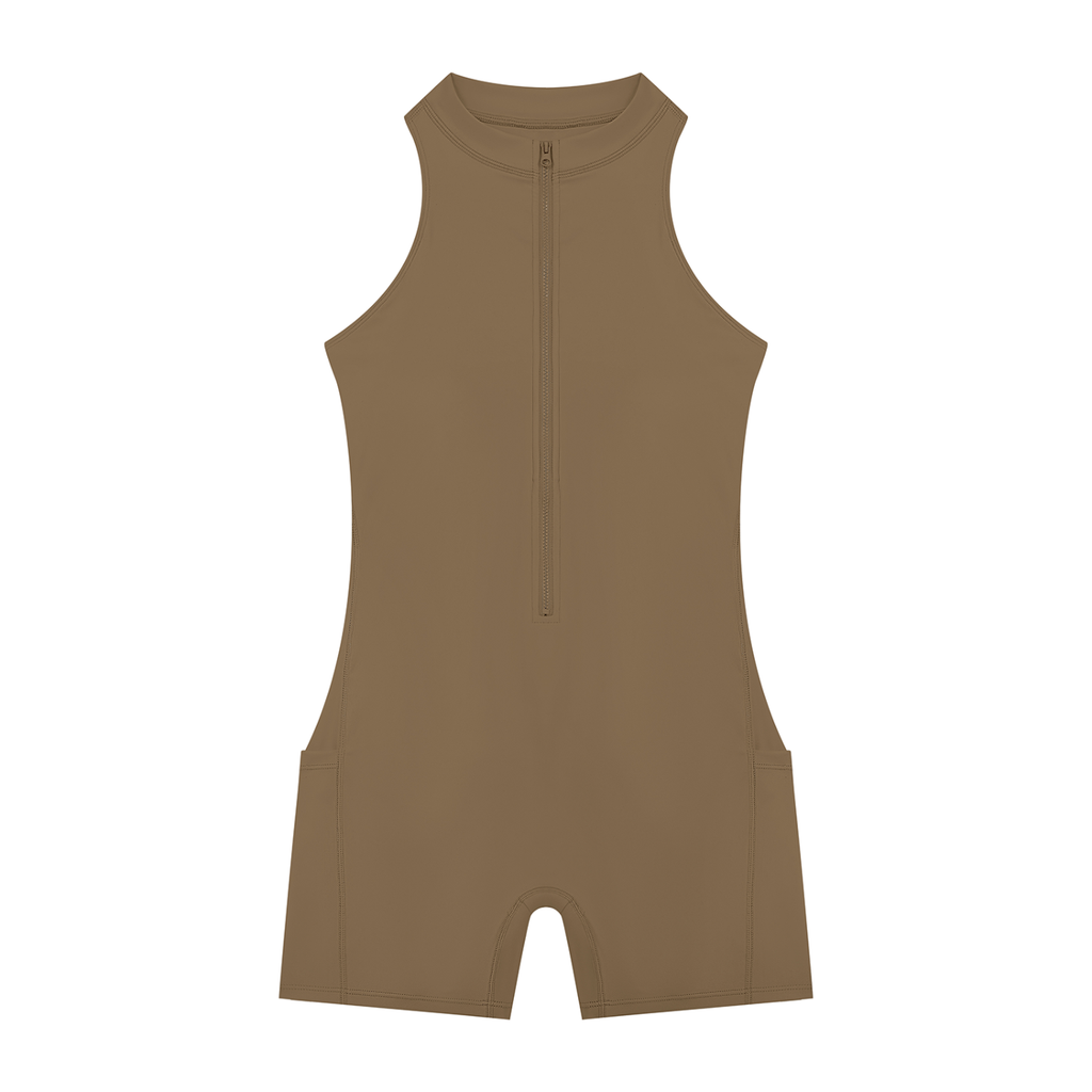 Women’s Quarter-Zip. Yoga Romper
